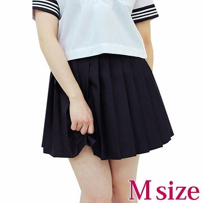 無地プリーツスカート単品 M
